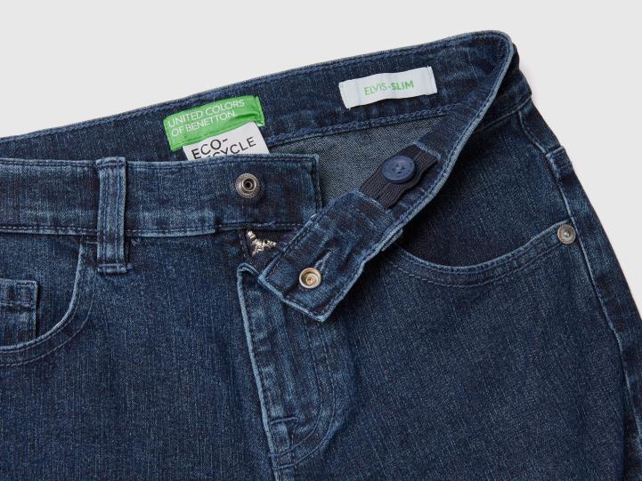 jeans slim "eco-recycle" NHBF4975 azul oscuro niños Benetton