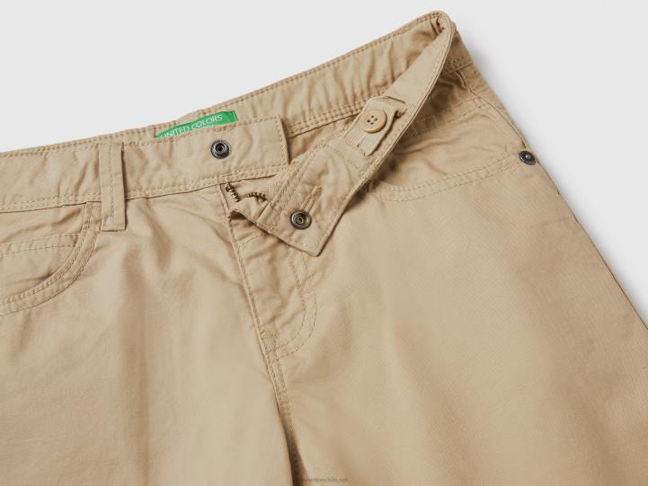 pantalones cortos de cinco bolsillos NHBF1995 beige niños Benetton