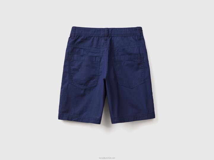 pantalones cortos de cinco bolsillos NHBF4929 azul oscuro niños Benetton