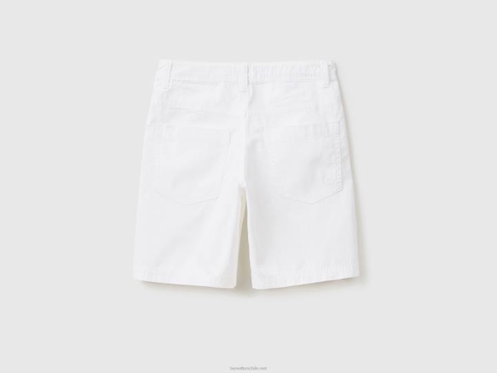 pantalones cortos de cinco bolsillos NHBF4943 blanco niños Benetton