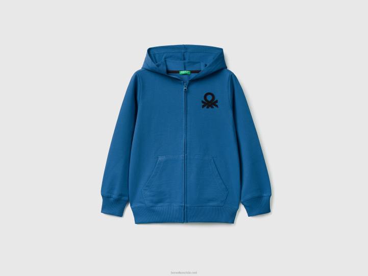 sudadera con cremallera NHBF1809 azul brillante niños Benetton