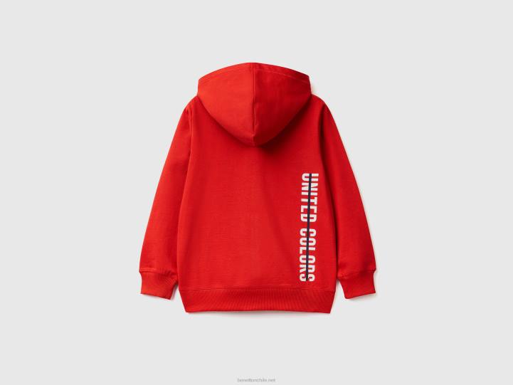sudadera con cremallera NHBF1842 rojo niños Benetton