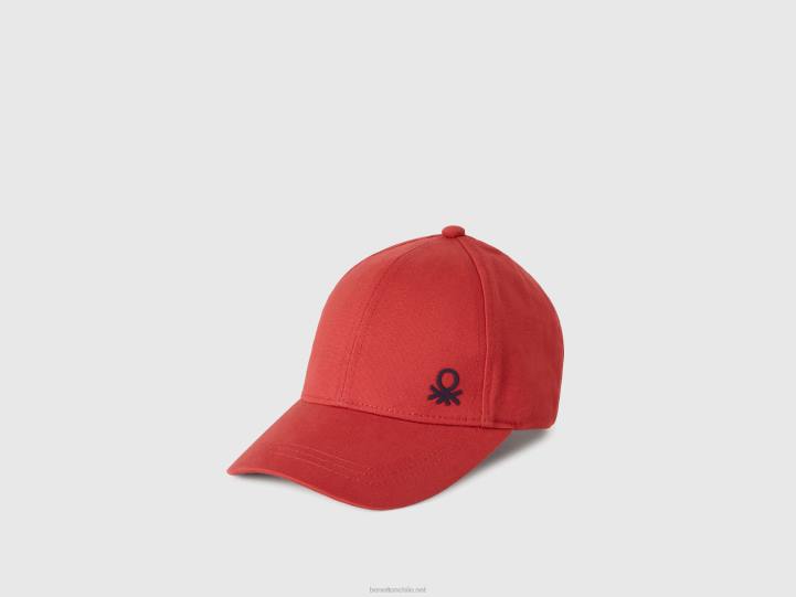gorra con visera NHBF2410 rojo ladrillo niños Benetton