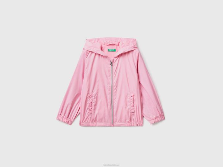chaqueta ligera "rain defender" NHBF5545 rosa niños Benetton