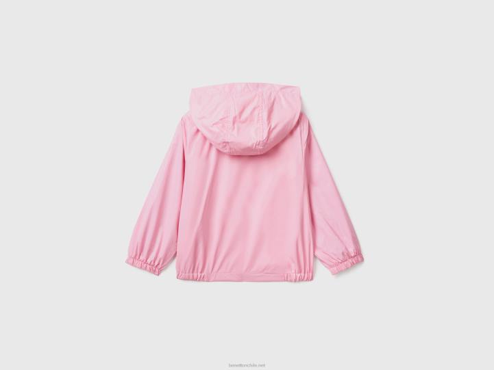 chaqueta ligera "rain defender" NHBF5545 rosa niños Benetton