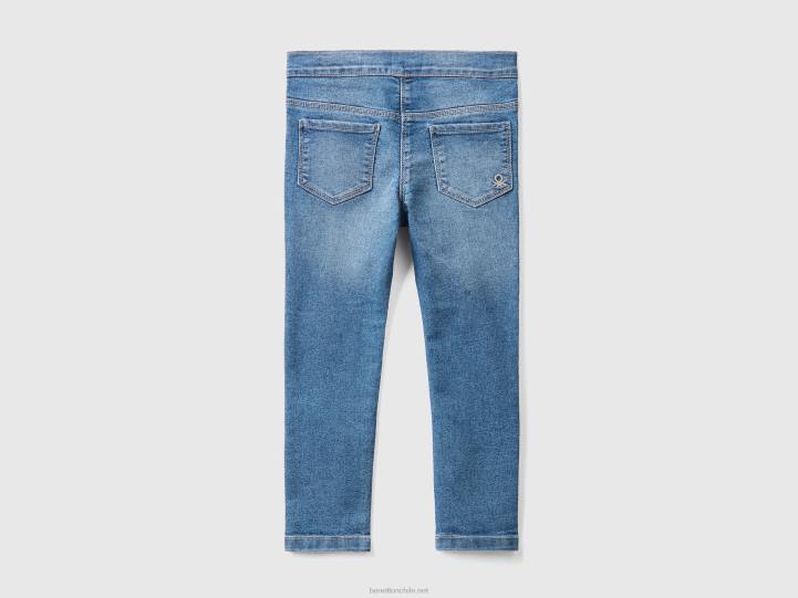 Jeggings "eco-recycle" de mezcla de algodón elástico NHBF3021 azul claro niños Benetton