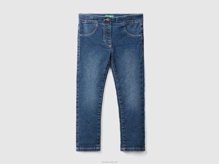 Jeggings "eco-recycle" de mezcla de algodón elástico NHBF5726 azul oscuro niños Benetton