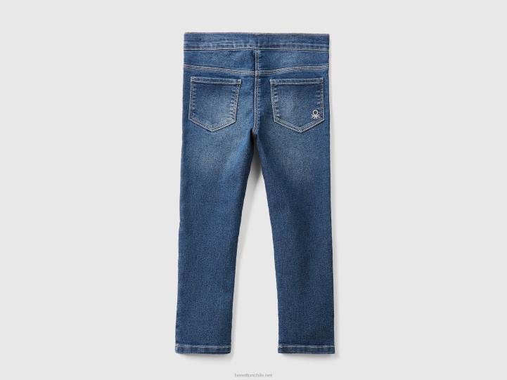 Jeggings "eco-recycle" de mezcla de algodón elástico NHBF5726 azul oscuro niños Benetton