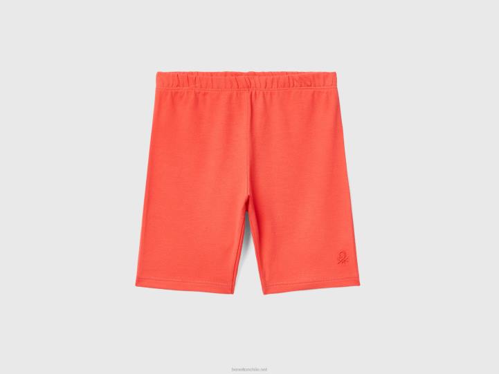 pantalones cortos de ciclismo NHBF5724 coral rojo niños Benetton