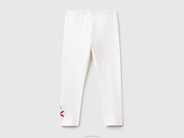 leggins con estampado brillante NHBF2968 blanco niños Benetton