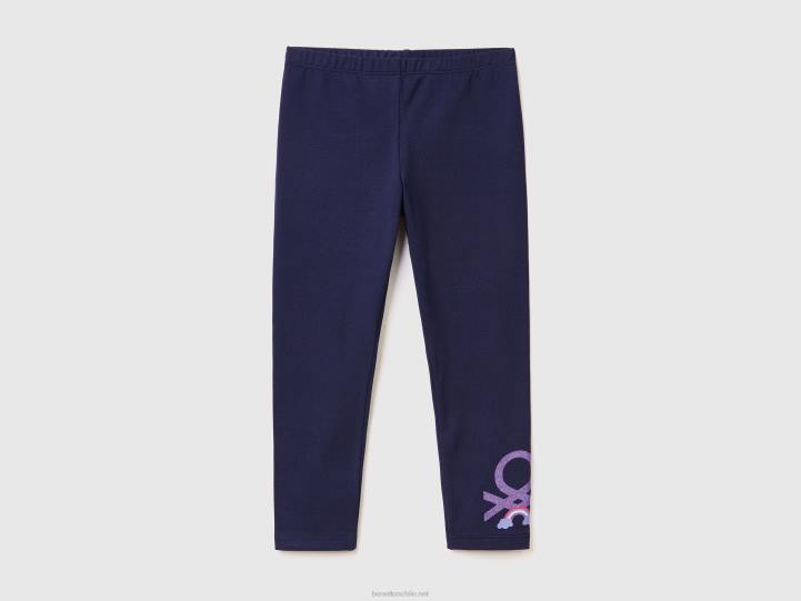 leggins con estampado brillante NHBF5687 azul oscuro niños Benetton