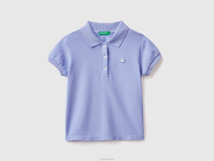 polo regular fit de algodón orgánico NHBF2847 bígaro niños Benetton
