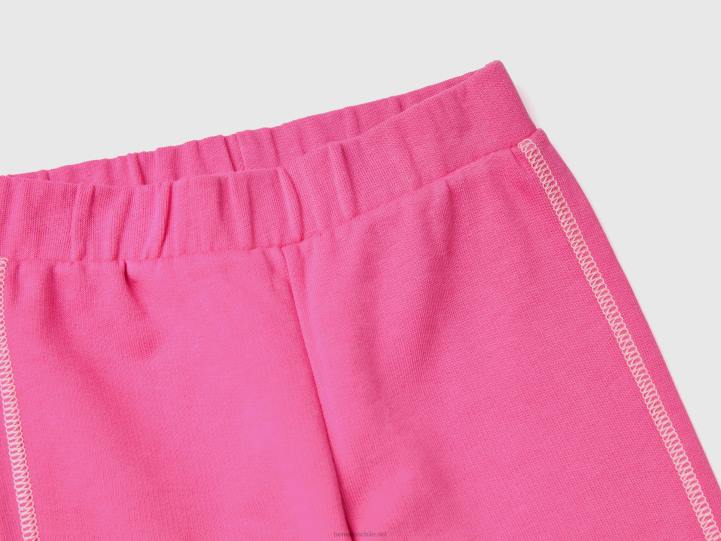 chándal de sudor en 100% algodón NHBF2921 fucsia niños Benetton