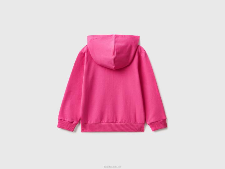 sudadera con cremallera NHBF2908 fucsia niños Benetton