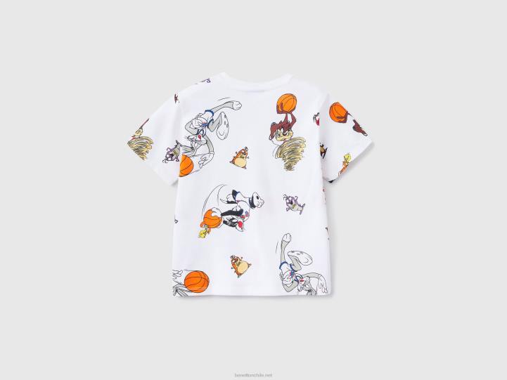 camiseta con estampado de mermelada espacial NHBF2195 blanco niños Benetton