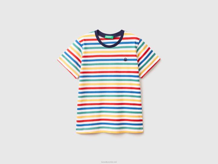 camiseta de rayas NHBF5040 multicolor niños Benetton