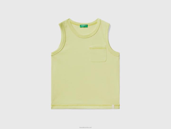 camiseta de tirantes en tejido reciclado con bolsillo NHBF2151 cal niños Benetton