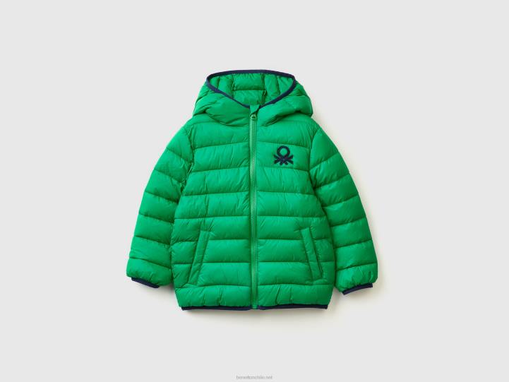 Chaqueta "rain defender" de nailon NHBF2103 verde niños Benetton