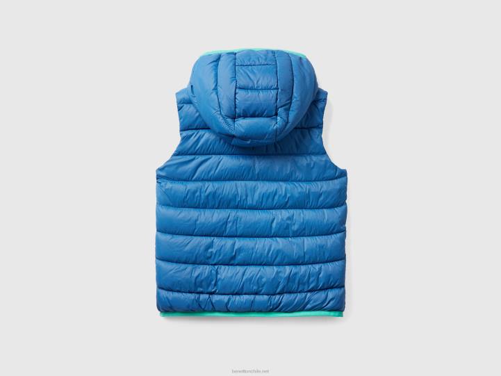 chaqueta acolchada con capucha NHBF2100 azul brillante niños Benetton