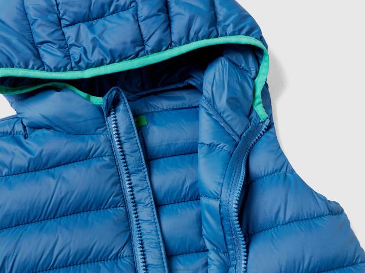chaqueta acolchada con capucha NHBF2100 azul brillante niños Benetton