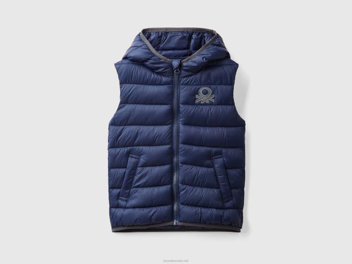 chaqueta acolchada con capucha NHBF2104 azul oscuro niños Benetton