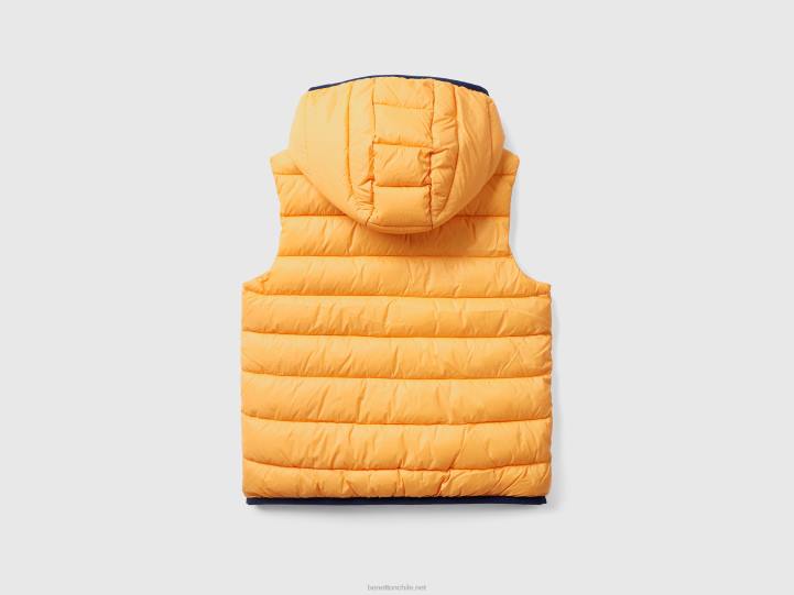 chaqueta acolchada con capucha NHBF5016 amarillo niños Benetton