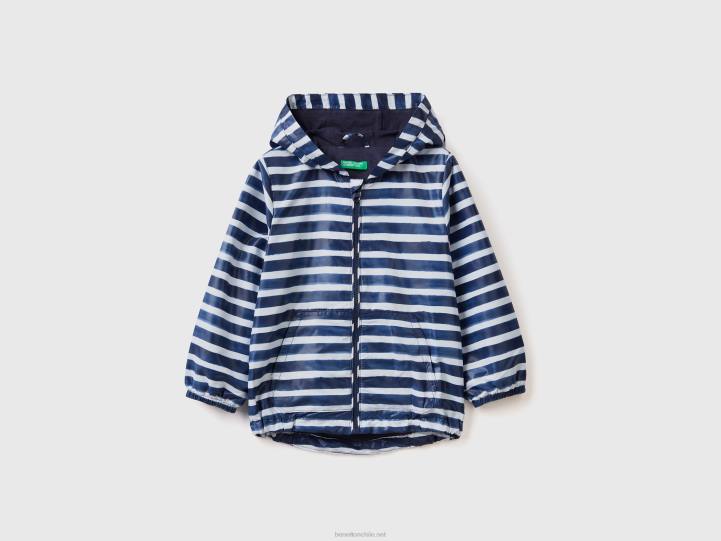 chaqueta ligera con capucha NHBF2114 azul niños Benetton