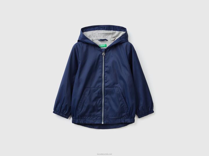 chaqueta ligera con capucha NHBF5011 azul oscuro niños Benetton