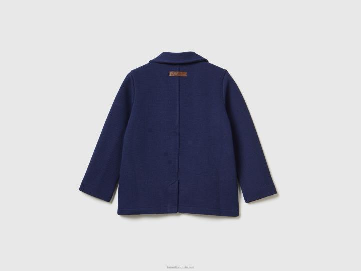 sudadera con bolsillos NHBF2108 azul oscuro niños Benetton