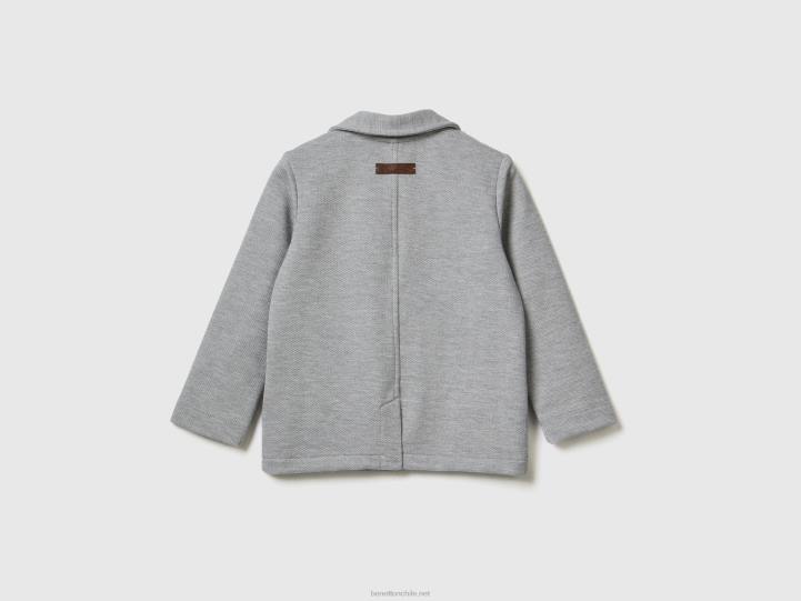 sudadera con bolsillos NHBF5008 gris claro niños Benetton