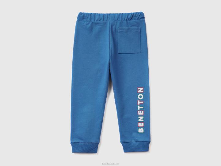 pantalones de chándal con cordón NHBF2331 azul brillante niños Benetton