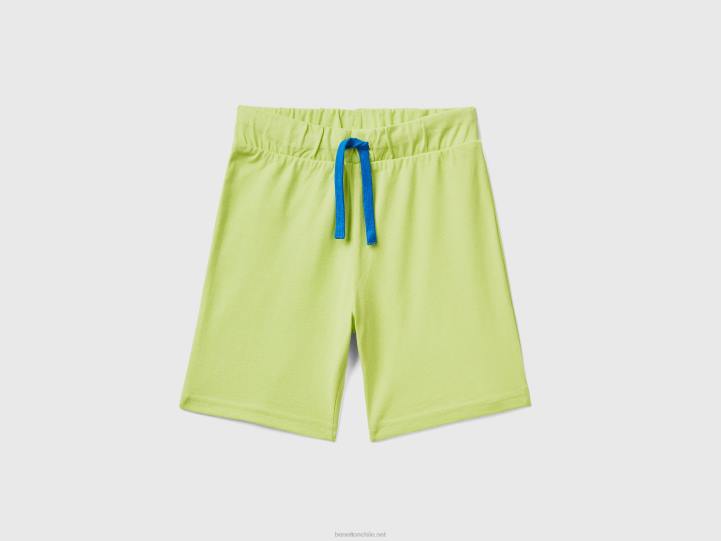 bermudas en jersey NHBF2357 verde neón niños Benetton