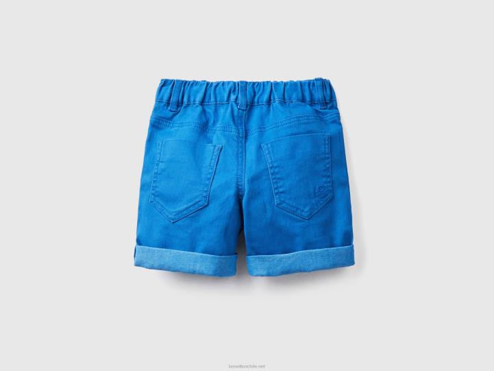 bermudas slim fit NHBF2384 azul brillante niños Benetton