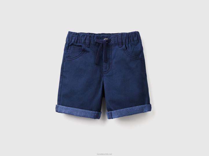 bermudas slim fit NHBF2385 azul oscuro niños Benetton