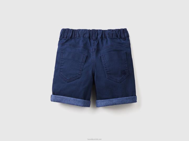 bermudas slim fit NHBF2385 azul oscuro niños Benetton