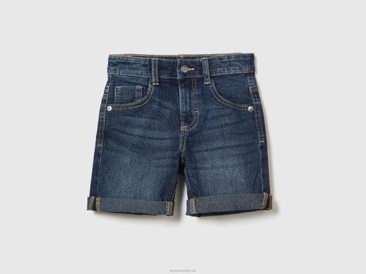 bermudas vaqueras "eco-recycle" NHBF5167 azul oscuro niños Benetton