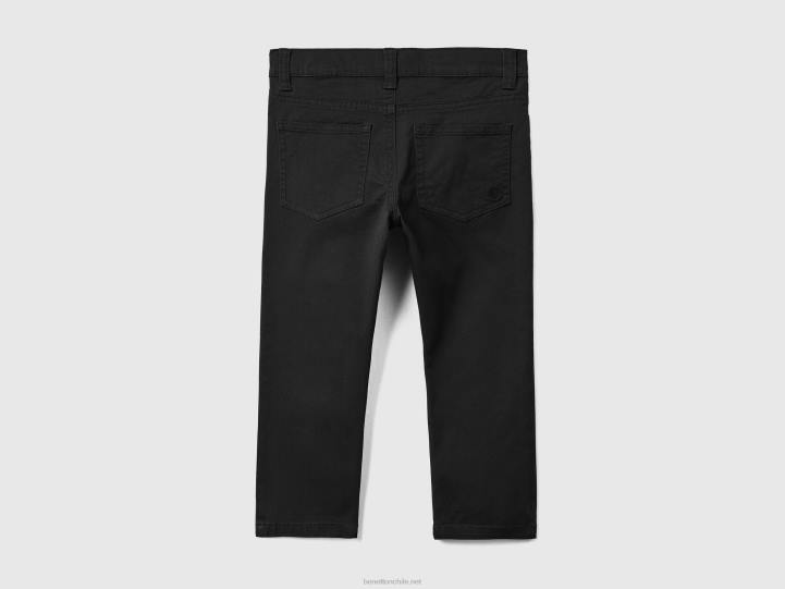 pantalones slim con cinco bolsillos NHBF2391 negro niños Benetton