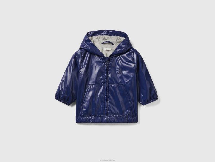 chaqueta ligera con capucha NHBF3069 azul oscuro niños Benetton
