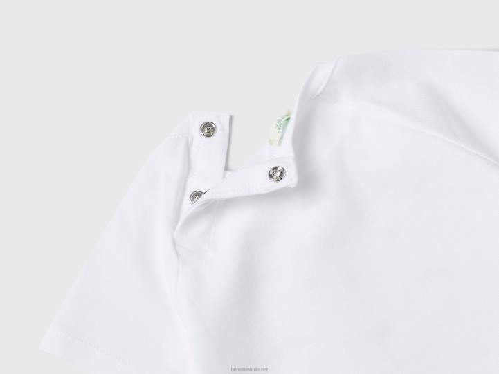 body elástico con estampado NHBF3192 blanco niños Benetton