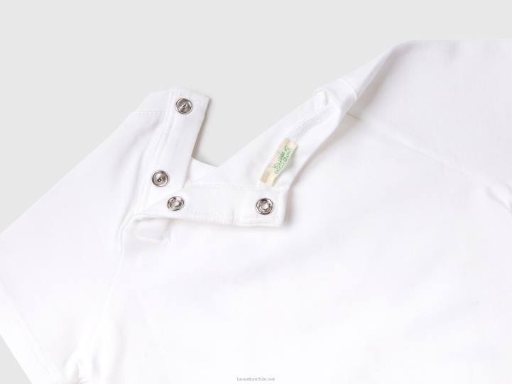 body elástico con estampado NHBF5869 blanco niños Benetton