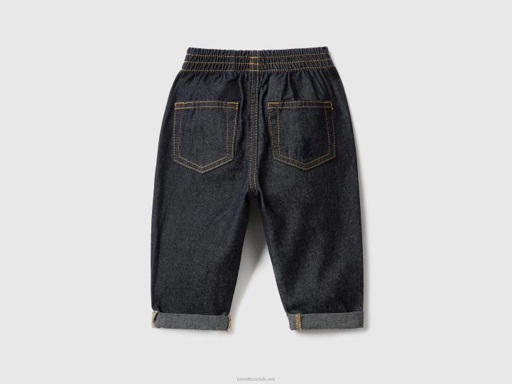 jeans en denim 100% algodón NHBF3277 azul niños Benetton