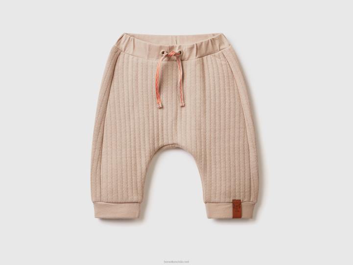 pantalones capitonados NHBF3241 beige niños Benetton