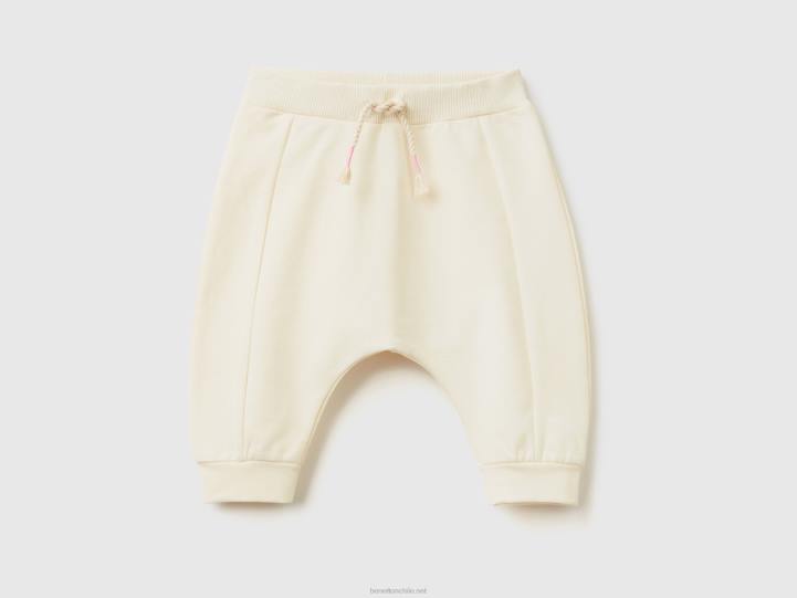 pantalones de chándal ligeros NHBF3256 Blanco crema niños Benetton