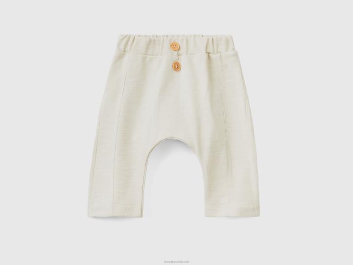 pantalones de chándal ligeros NHBF5936 beige niños Benetton