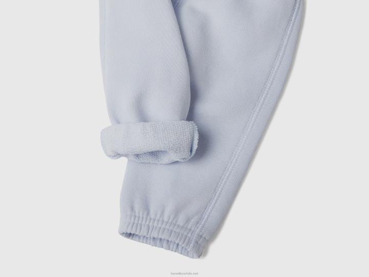 pantalones deportivos suaves con bordados NHBF3229 cielo azul niños Benetton
