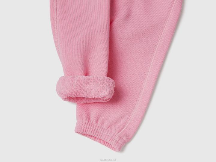 pantalones deportivos suaves con bordados NHBF3240 rosa niños Benetton