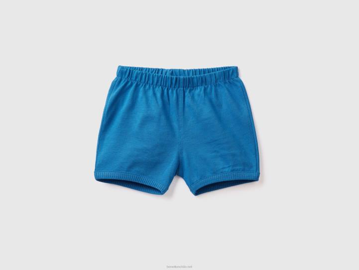 shorts con parche en la espalda NHBF3237 azul brillante niños Benetton