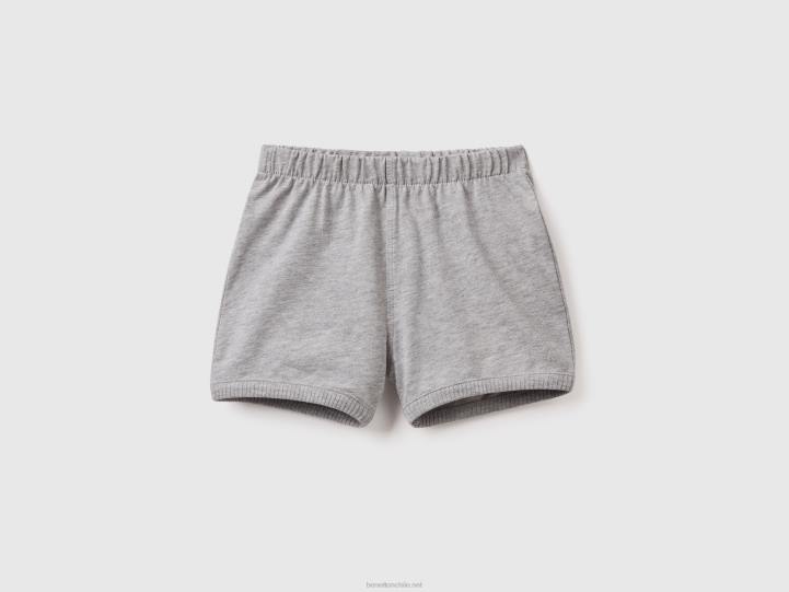shorts con parche en la espalda NHBF5910 gris claro niños Benetton