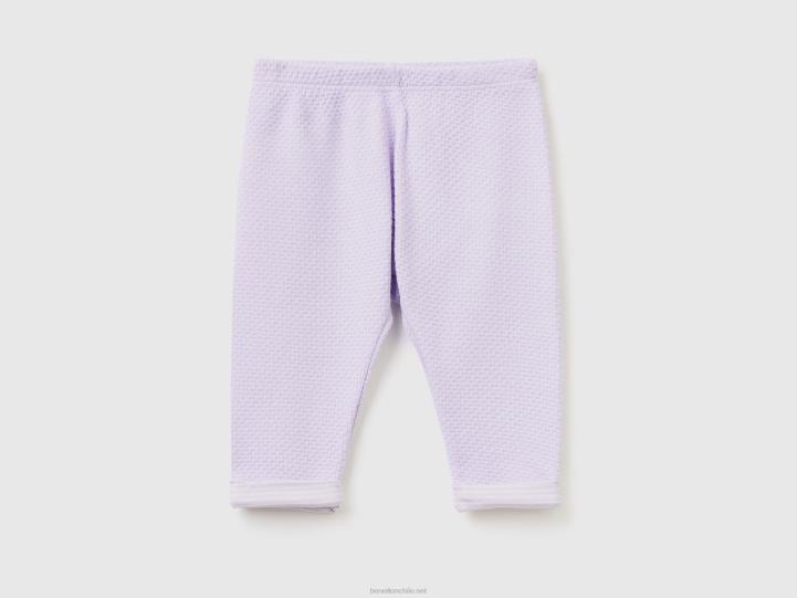 jeggings de punto jacquard NHBF5923 lila niños Benetton
