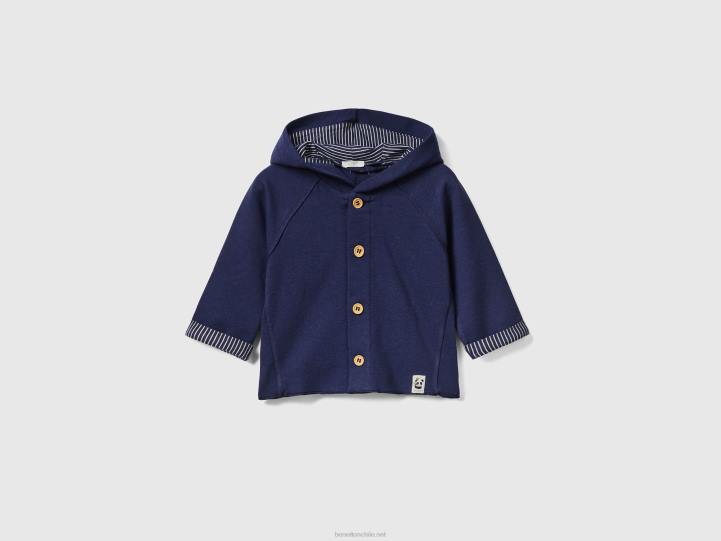 sudadera con cremallera NHBF5822 azul oscuro niños Benetton